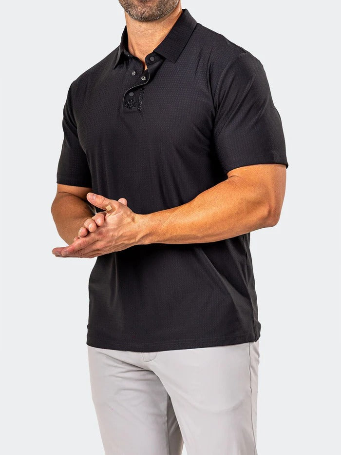 Maceoo Stretch Short-Sleeve Polos | Polo GolfAscension012 Black