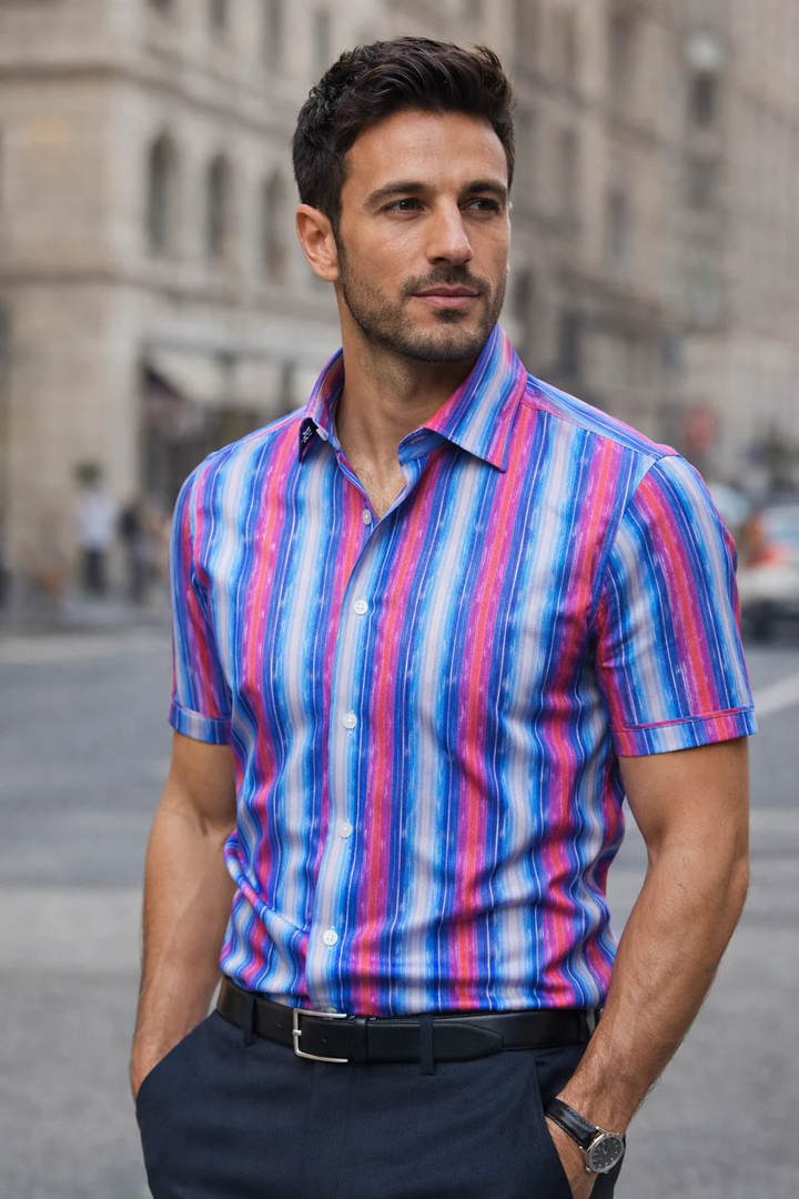 Masutto Short-Sleeve Shirt | BARELLA-02