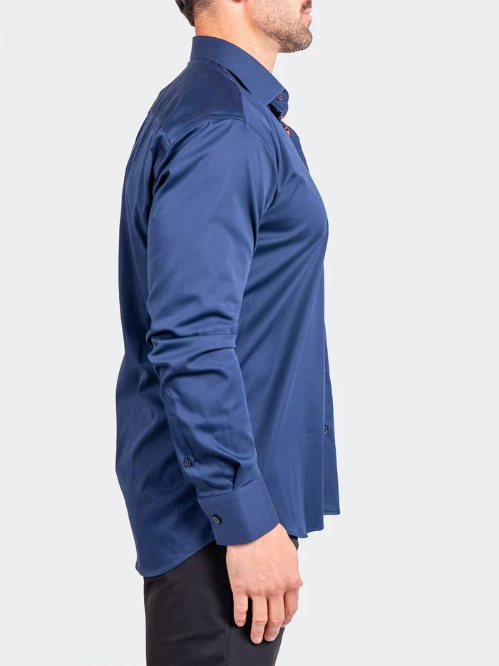 Maceoo Stretch Shirt | Blacklabel Softstretch Ascension0003 Blue
