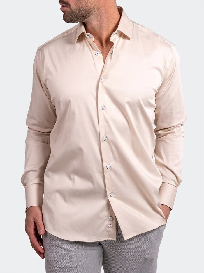 Maceoo Stretch Shirt | Blacklabel Softstretch Ascension0011 Brown