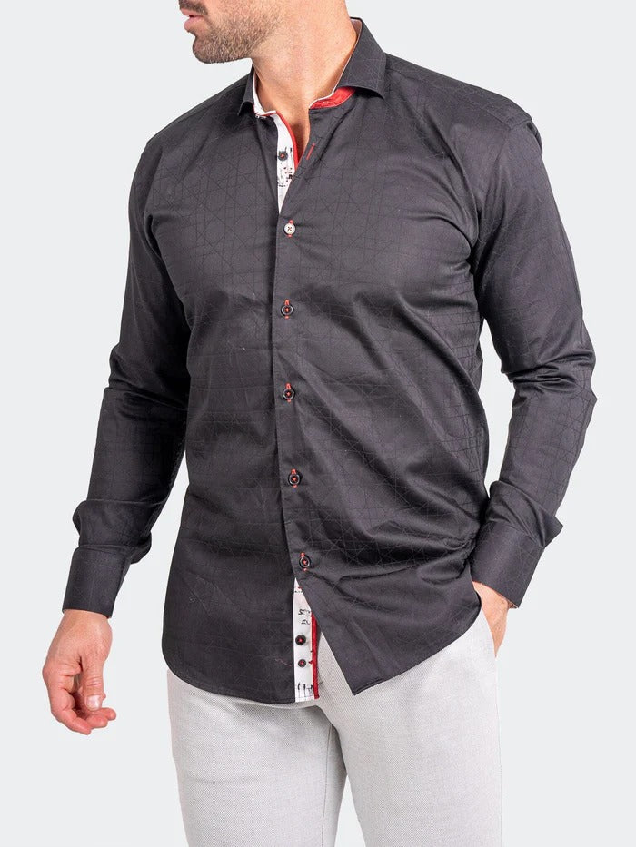 Maceoo Stretch Shirt | Eins Ascension0028 Black