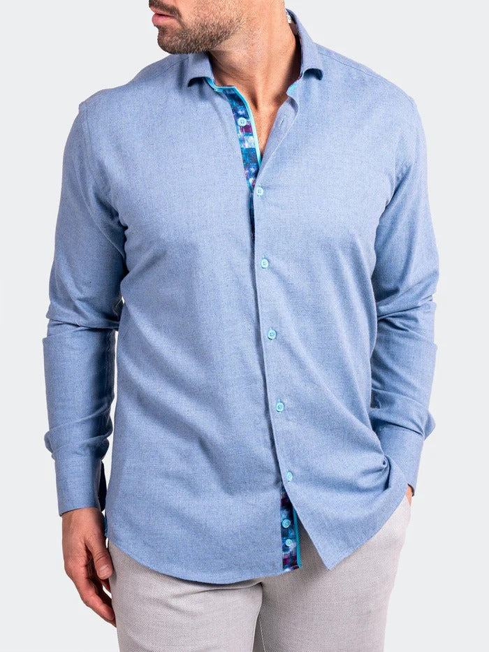 Maceoo Stretch Shirt | Eins Ascension0042 Blue