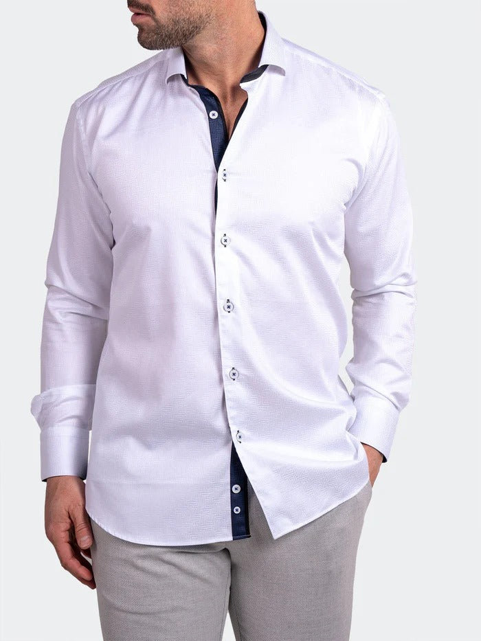 Maceoo Stretch Shirt | Eins Ascension0048 White