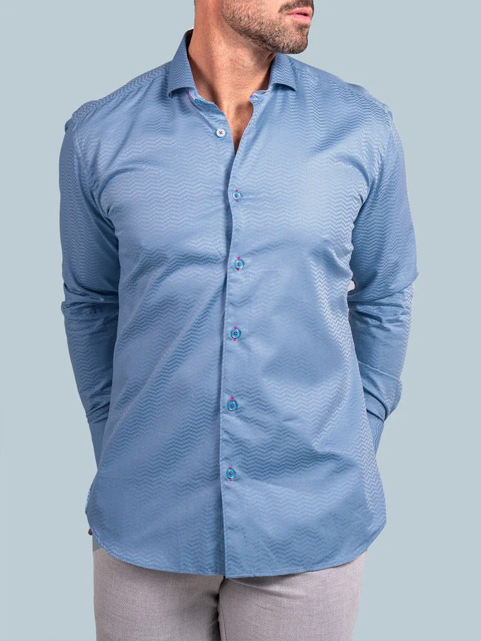 Maceoo Stretch Shirt | Eins Ascension0053 Grey