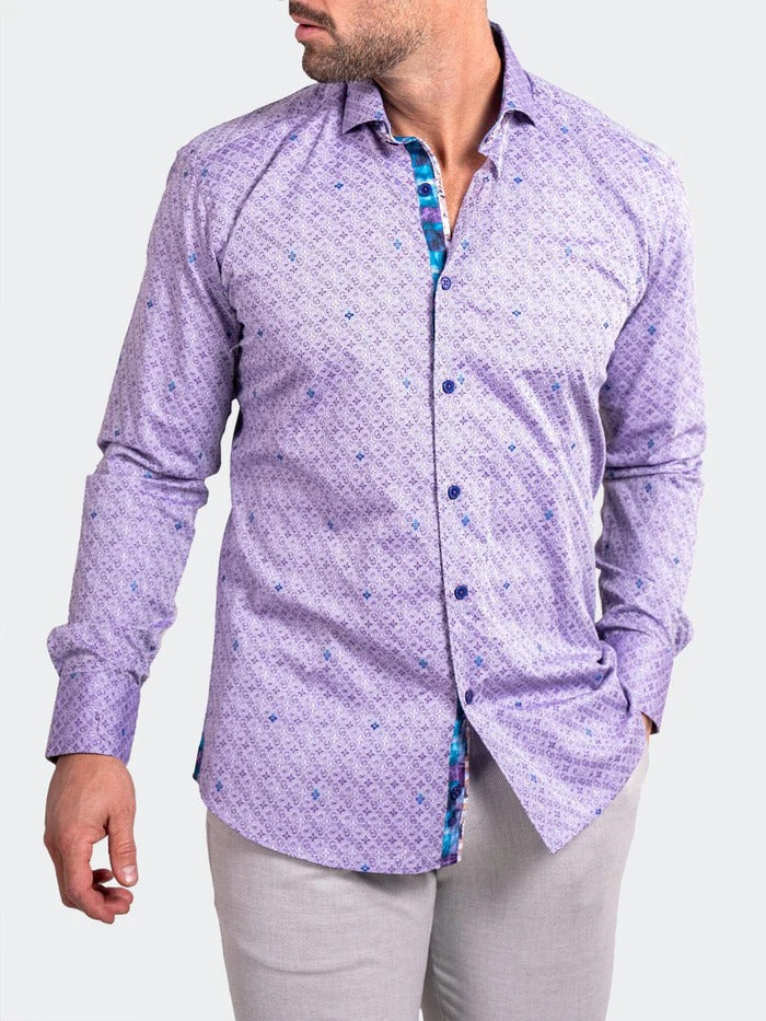 Maceoo Stretch Shirt | Eins Ascension0057 Purple