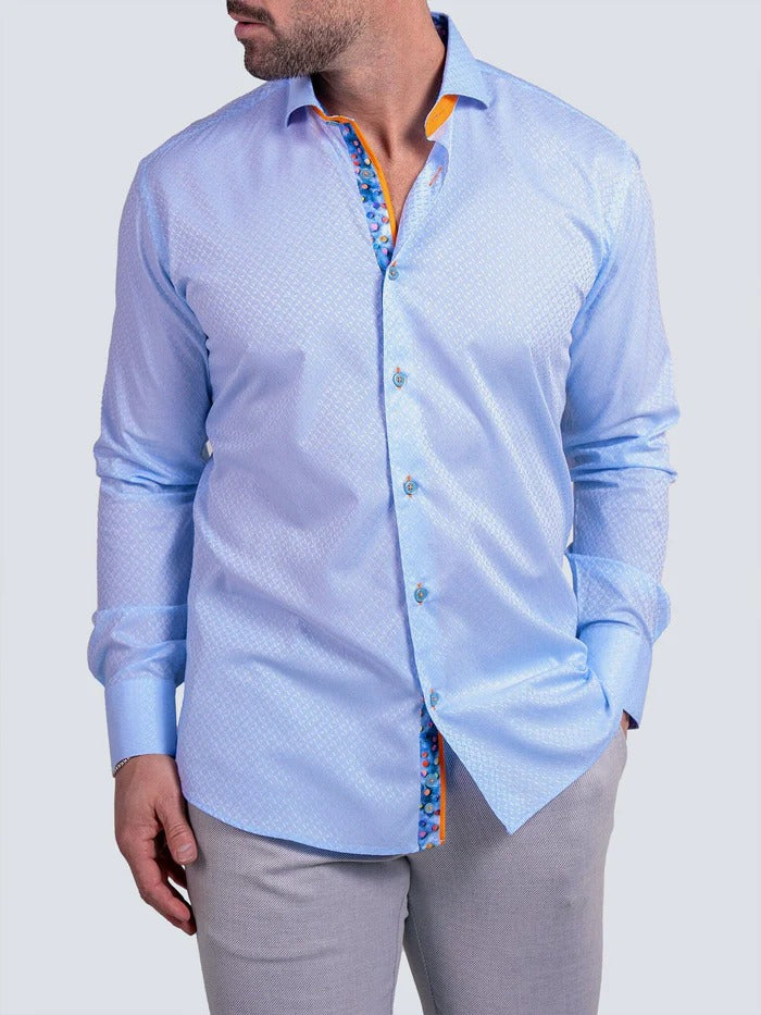 Maceoo Stretch Shirt | Eins Ascension0078 Blue