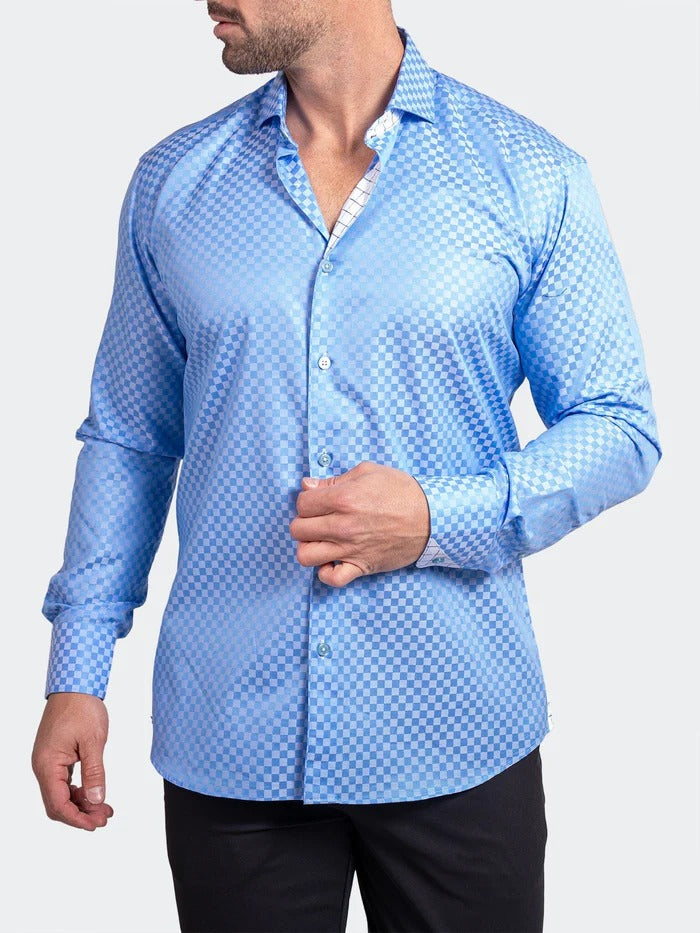 Maceoo Stretch Shirt | Eins Ascension0087 Blue