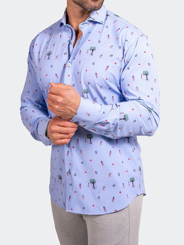 Maceoo Stretch Shirt | Eins Stretch Ascension0207 Blue