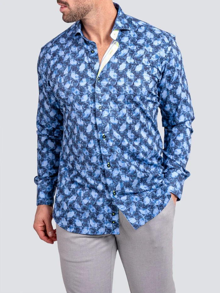 Maceoo Stretch Shirt | Eins Stretch Ascension3243 Blue