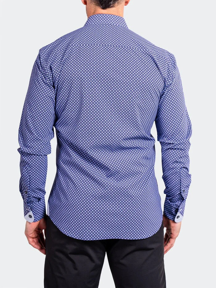 Maceoo Stretch Shirt | Eins Stretch Ascension3269 Blue