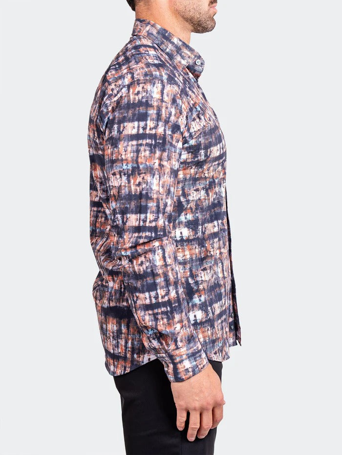 Maceoo Stretch Shirt | Fibonacci Stretch Ascension3249 Black