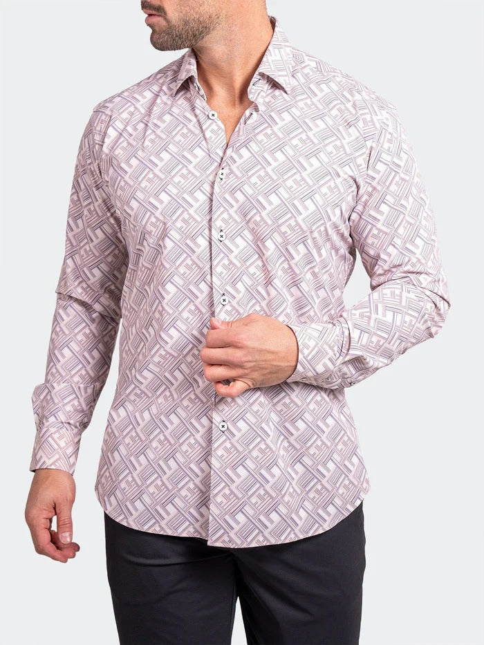 Maceoo Stretch Shirt | Fibonacci Stretch Ascension3266 White