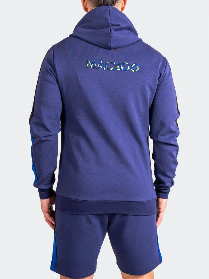 Maceoo Stretch Athletic Wear | Hoodie ResistanceEmb Blue