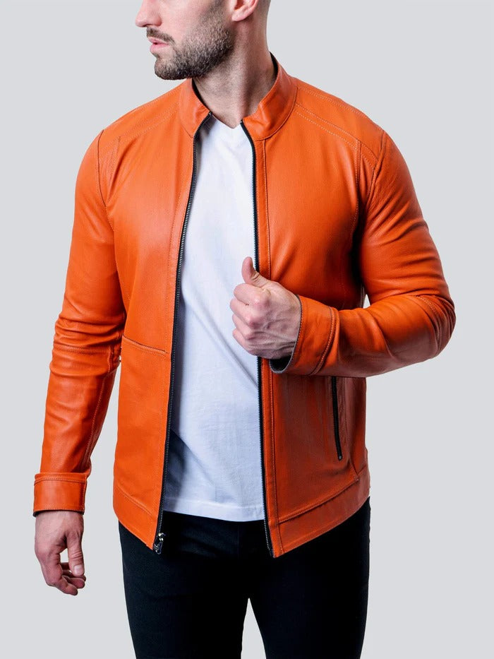 Maceoo Jacket | Leather Suededouble Grey
