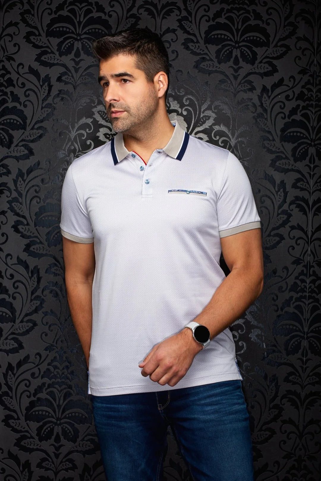 Au Noir Stretch Short-Sleeve Polo | Mojave Sand