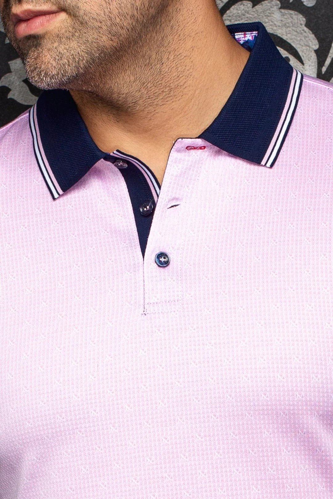 Au Noir Stretch Short-Sleeve Polo | Puntagorda Light Pink