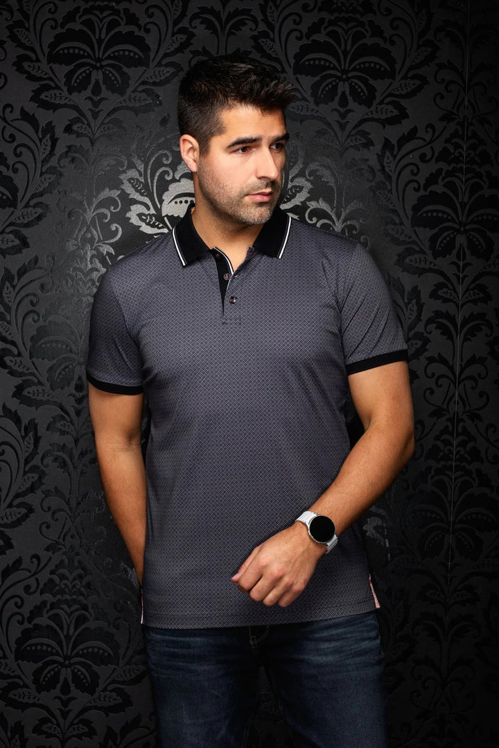 Au Noir Stretch Short-Sleeve Polo | Seacliff Black