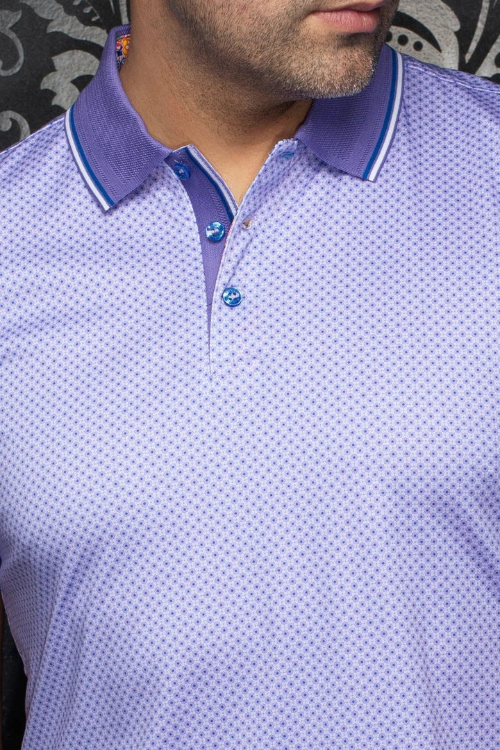 Au Noir Stretch Short-Sleeve Polo | Seacliff Lavender