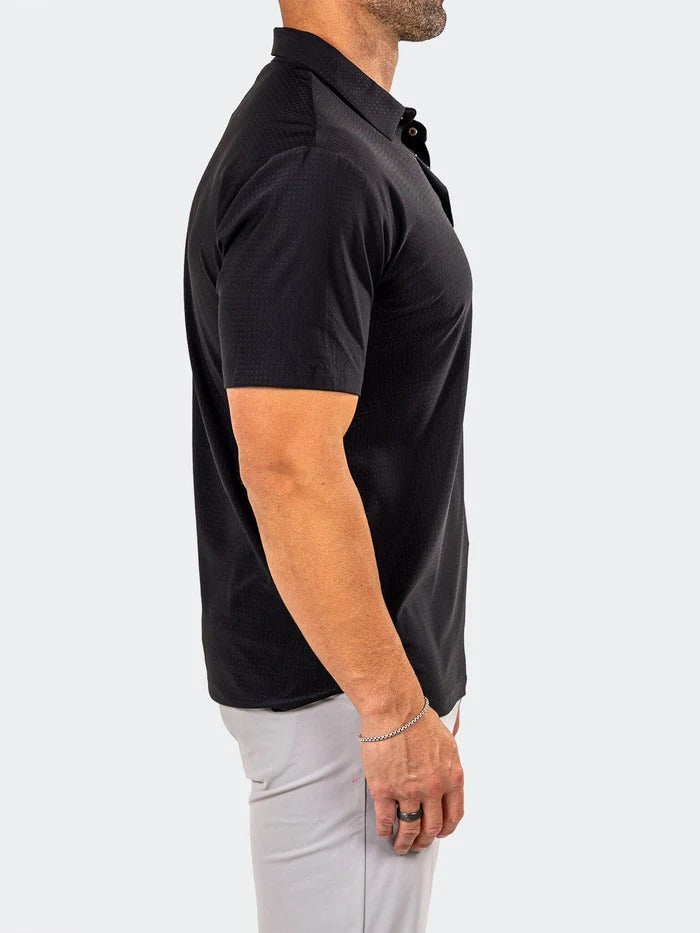 Maceoo Stretch Short-Sleeve Polos | Polo GolfAscension012 Black