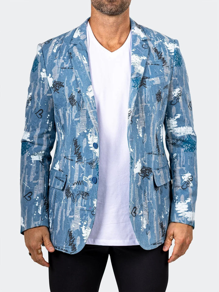 Maceoo Blazer | Blazer Uncostructed Marthyr012 Blue
