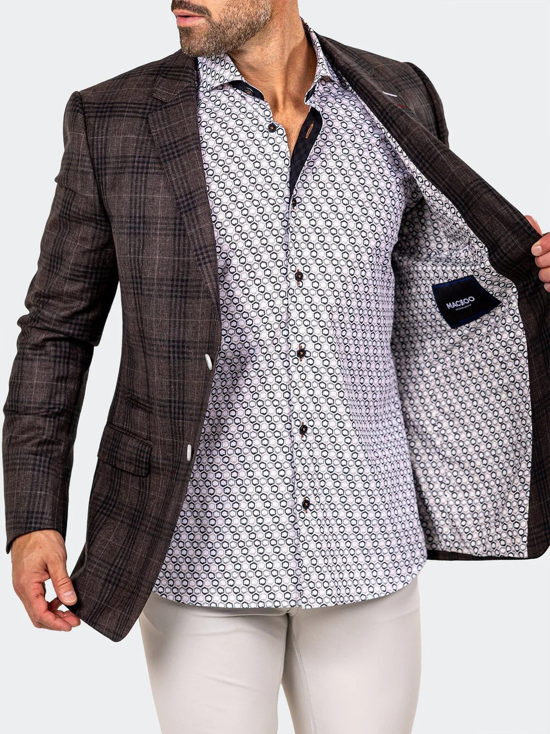 Maceoo Blazer | Blazer Socrate Marthyr017 Brown