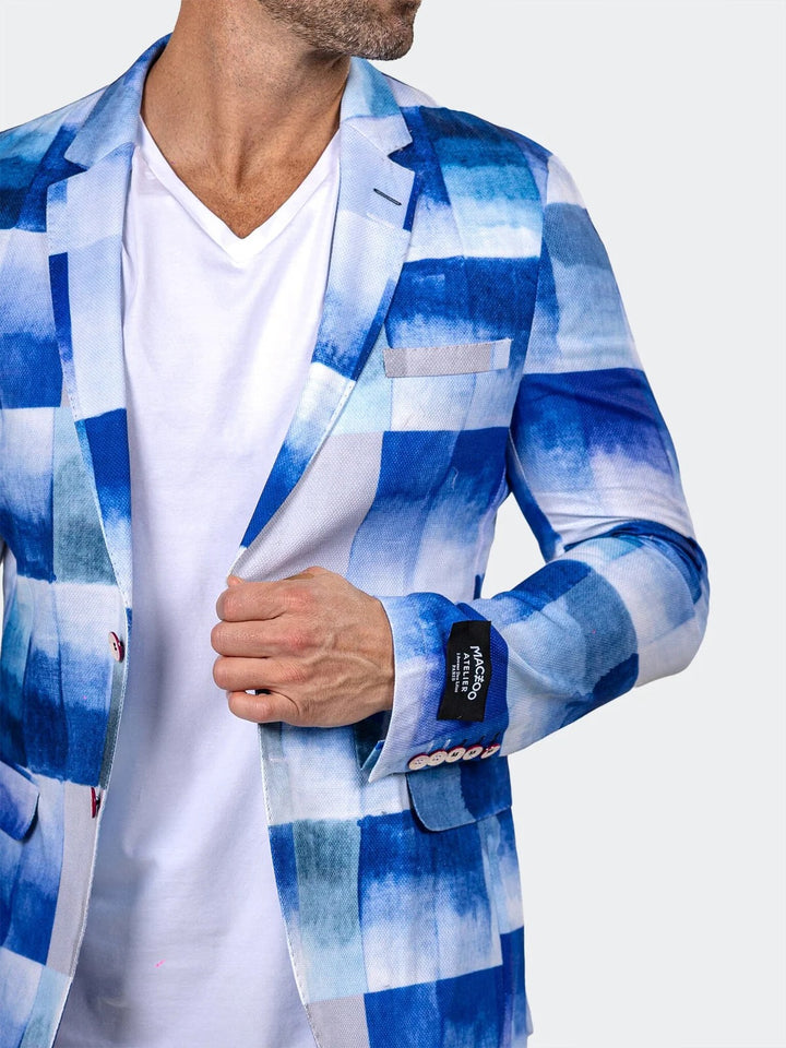 Maceoo Blazer | Blazer Uncostructed Marthyr021 Blue