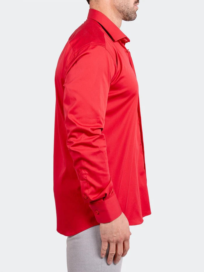 Maceoo Stretch Shirt | Blacklabel Softstretch Ascension0008 Red