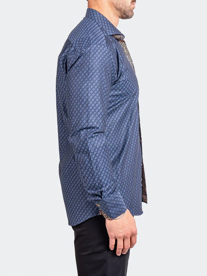 Maceoo Stretch Shirt | Eins Ascension0051 Blue