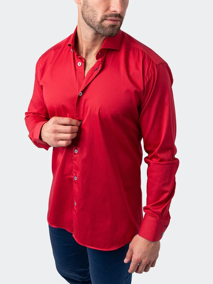 Maceoo Stretch Shirt | Einstein Soft butter Red