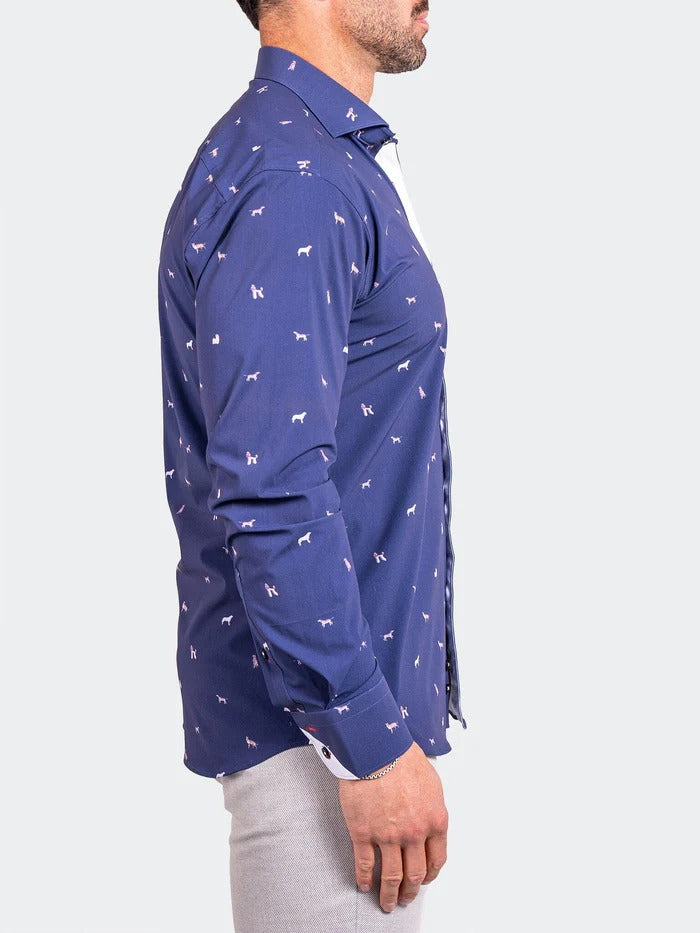 Maceoo Stretch Shirt | Eins Stretch Ascension0205 Blue