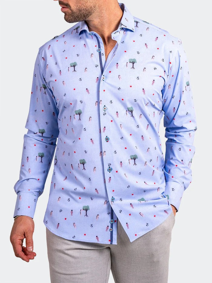 Maceoo Stretch Shirt | Eins Stretch Ascension0207 Blue
