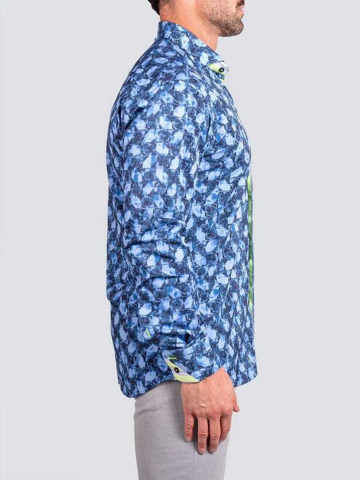 Maceoo Stretch Shirt | Eins Stretch Ascension3243 Blue