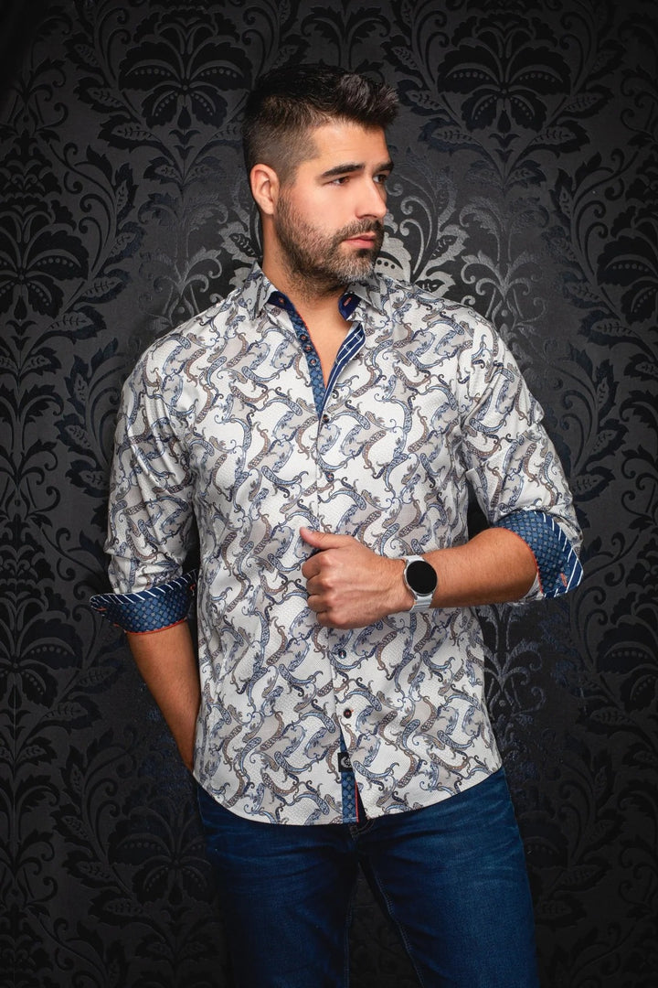 Au Noir Stretch Shirt | Mirage Stone