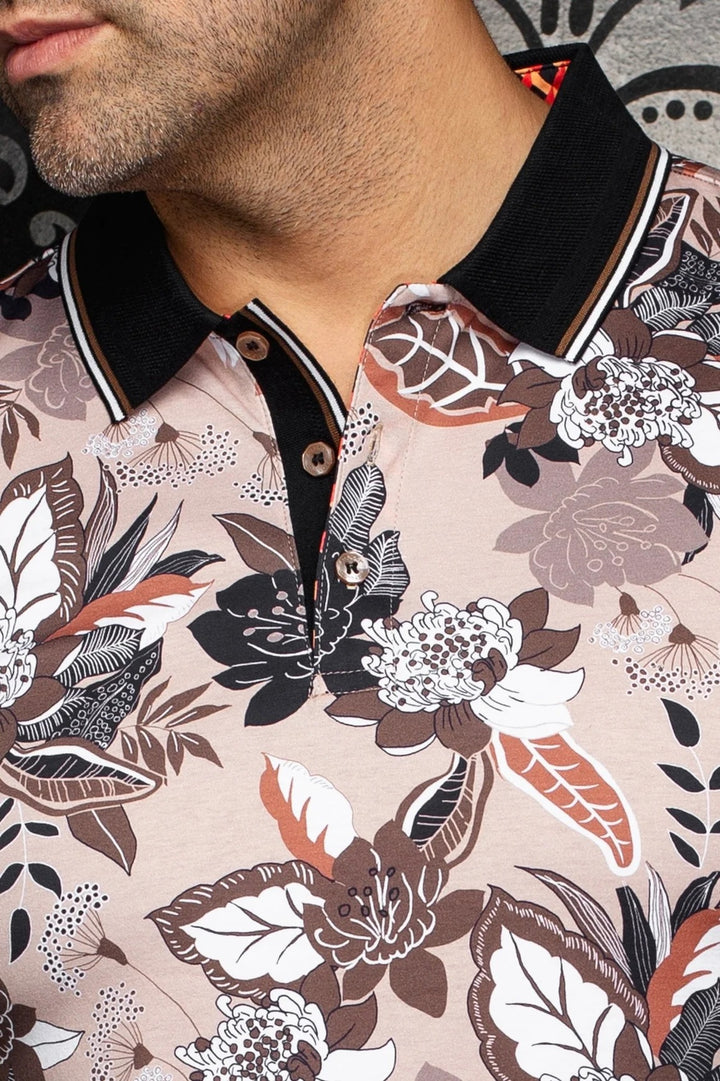 Au Noir Stretch Short-Sleeve Polo | Hiva Tan