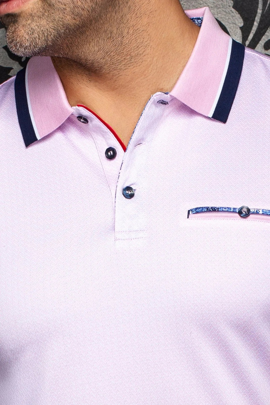 Au Noir Stretch Short-Sleeve Polo | Mojave Light Pink