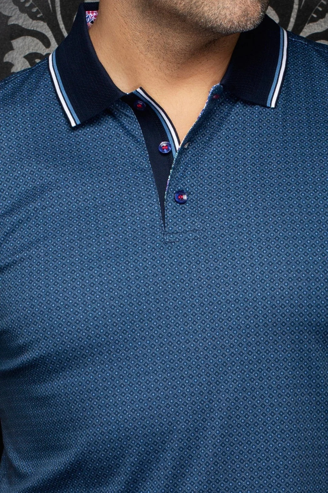 Au Noir Stretch Short-Sleeve Polo | Seacliff Navy