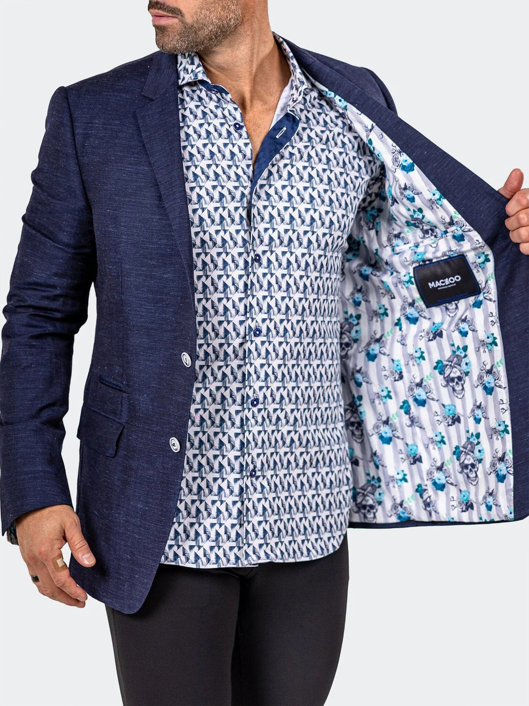 Maceoo Blazer | Blazer Socrate Marthyr033 Blue
