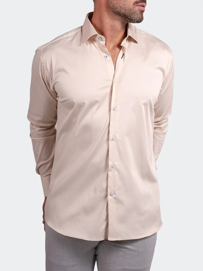 Maceoo Stretch Shirt | Blacklabel Softstretch Ascension0011 Brown