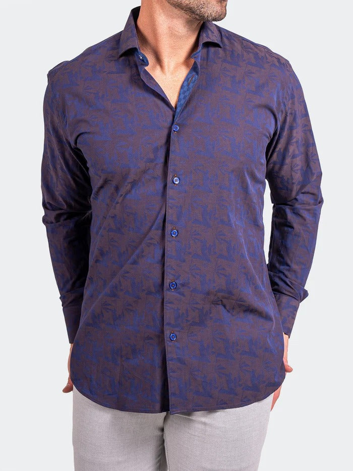 Maceoo Stretch Shirt | Eins Ascension0023 Blue