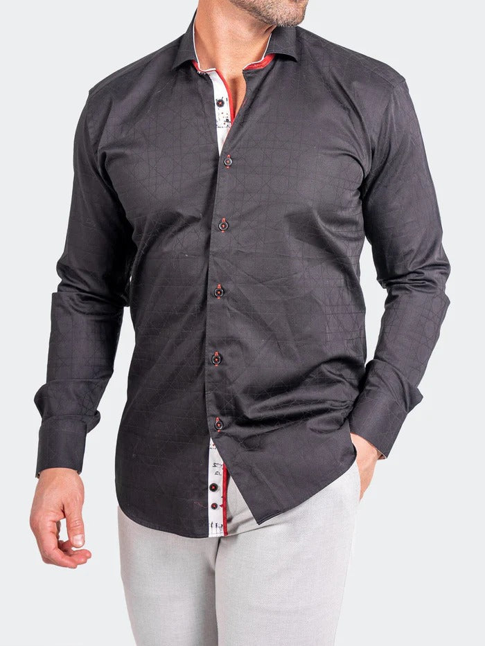 Maceoo Stretch Shirt | Eins Ascension0028 Black