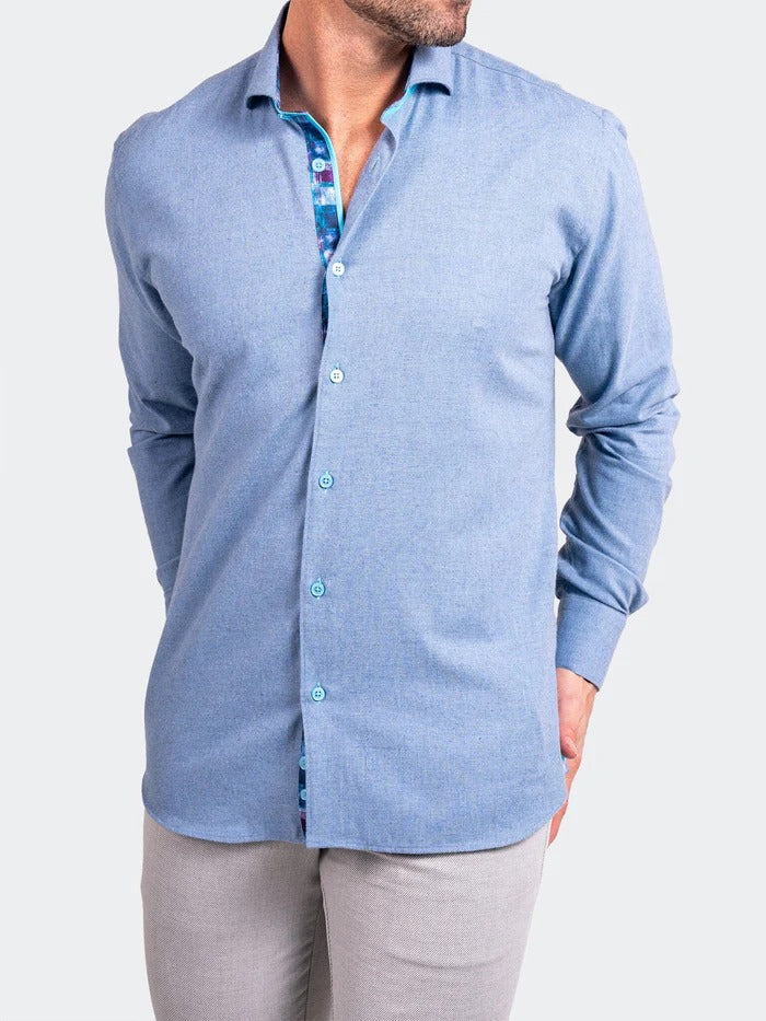 Maceoo Stretch Shirt | Eins Ascension0042 Blue