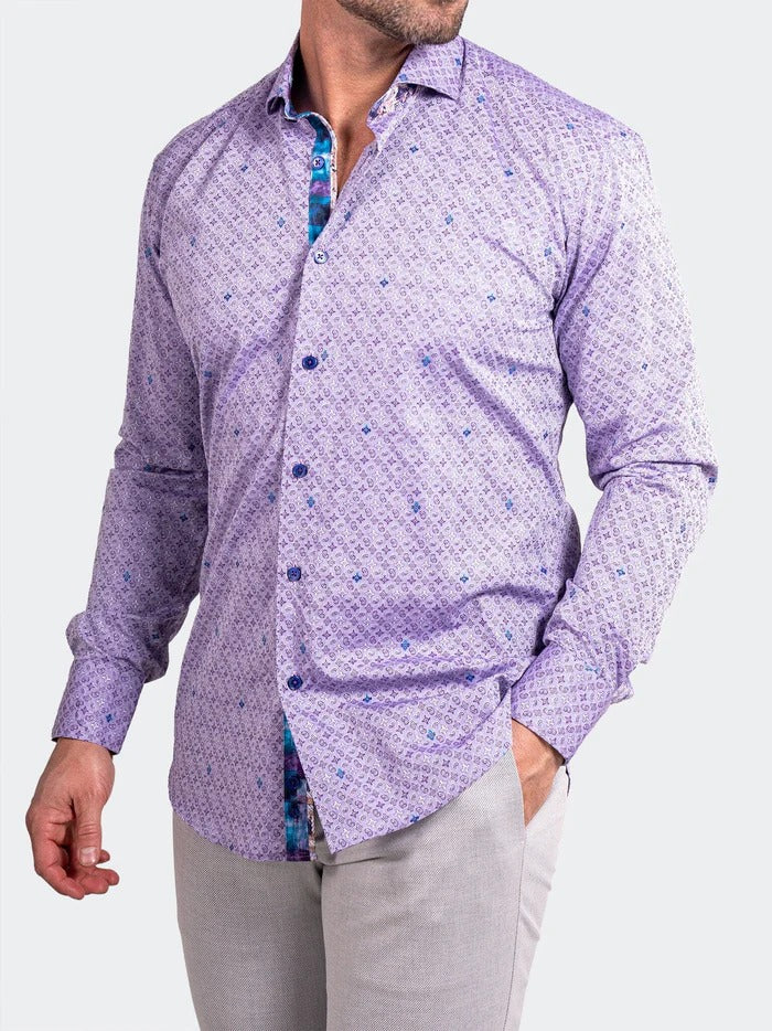 Maceoo Stretch Shirt | Eins Ascension0057 Purple