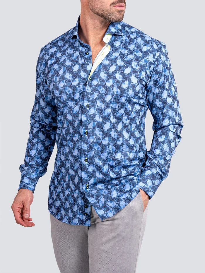 Maceoo Stretch Shirt | Eins Stretch Ascension3243 Blue