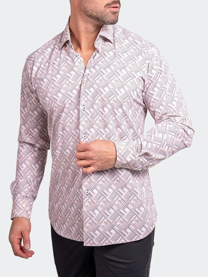 Maceoo Stretch Shirt | Fibonacci Stretch Ascension3266 White