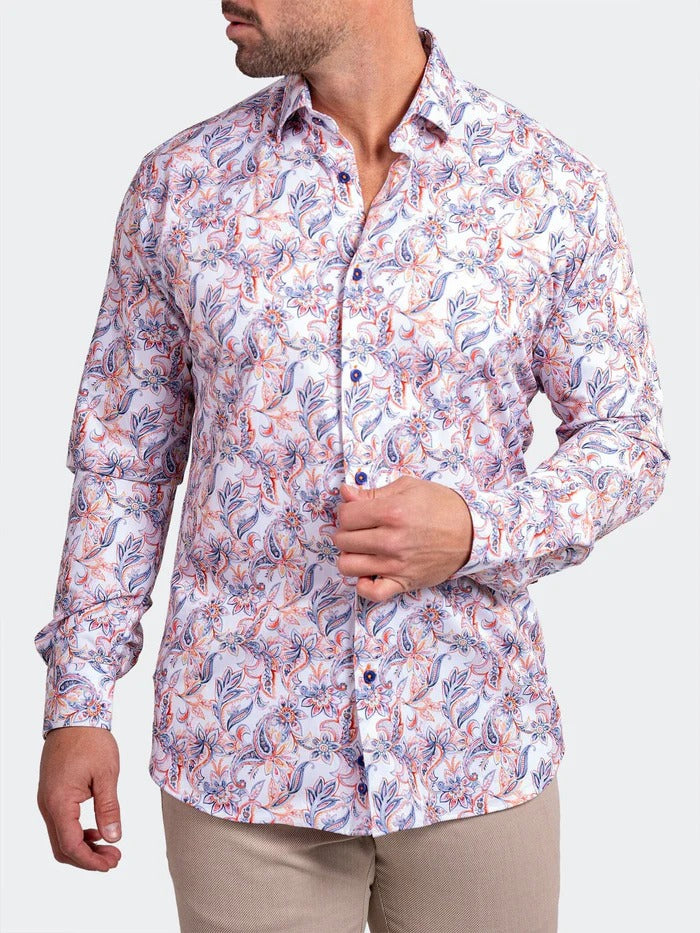 Maceoo Stretch Shirt | Fibonacci Stretch Ascension3267 White