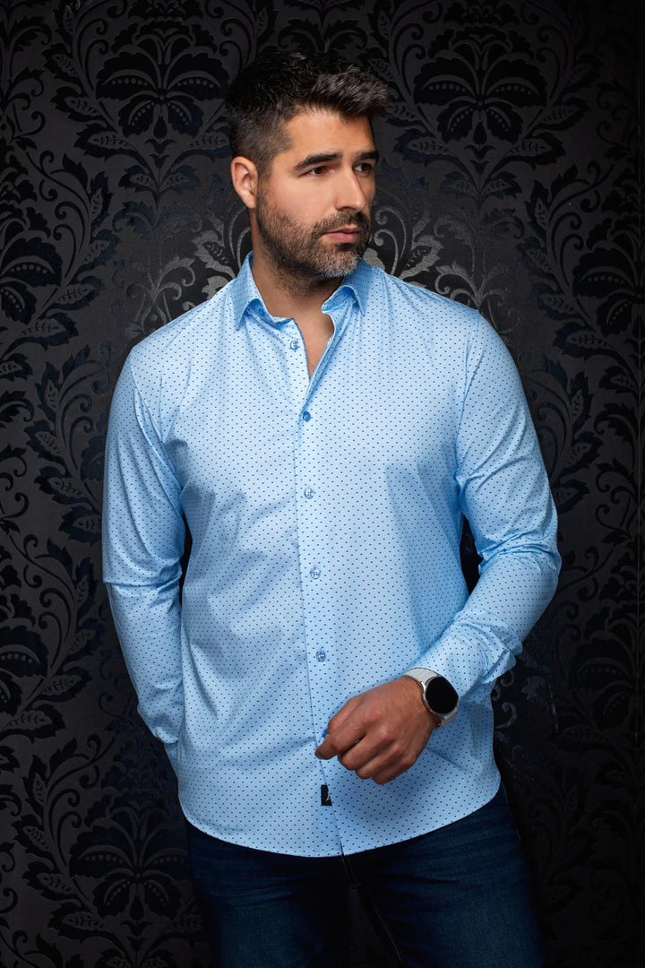 Au Noir Stretch Shirt | Alexander-Fan Light Blue