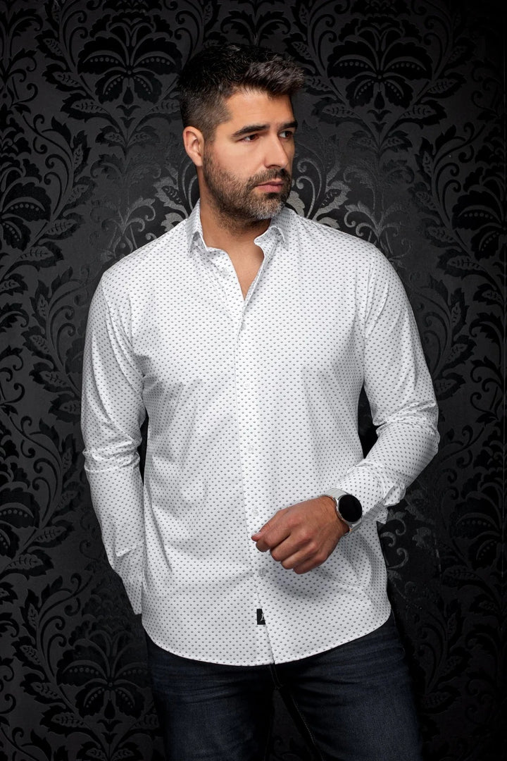 Au Noir Stretch Shirt | Alexander-Fan White