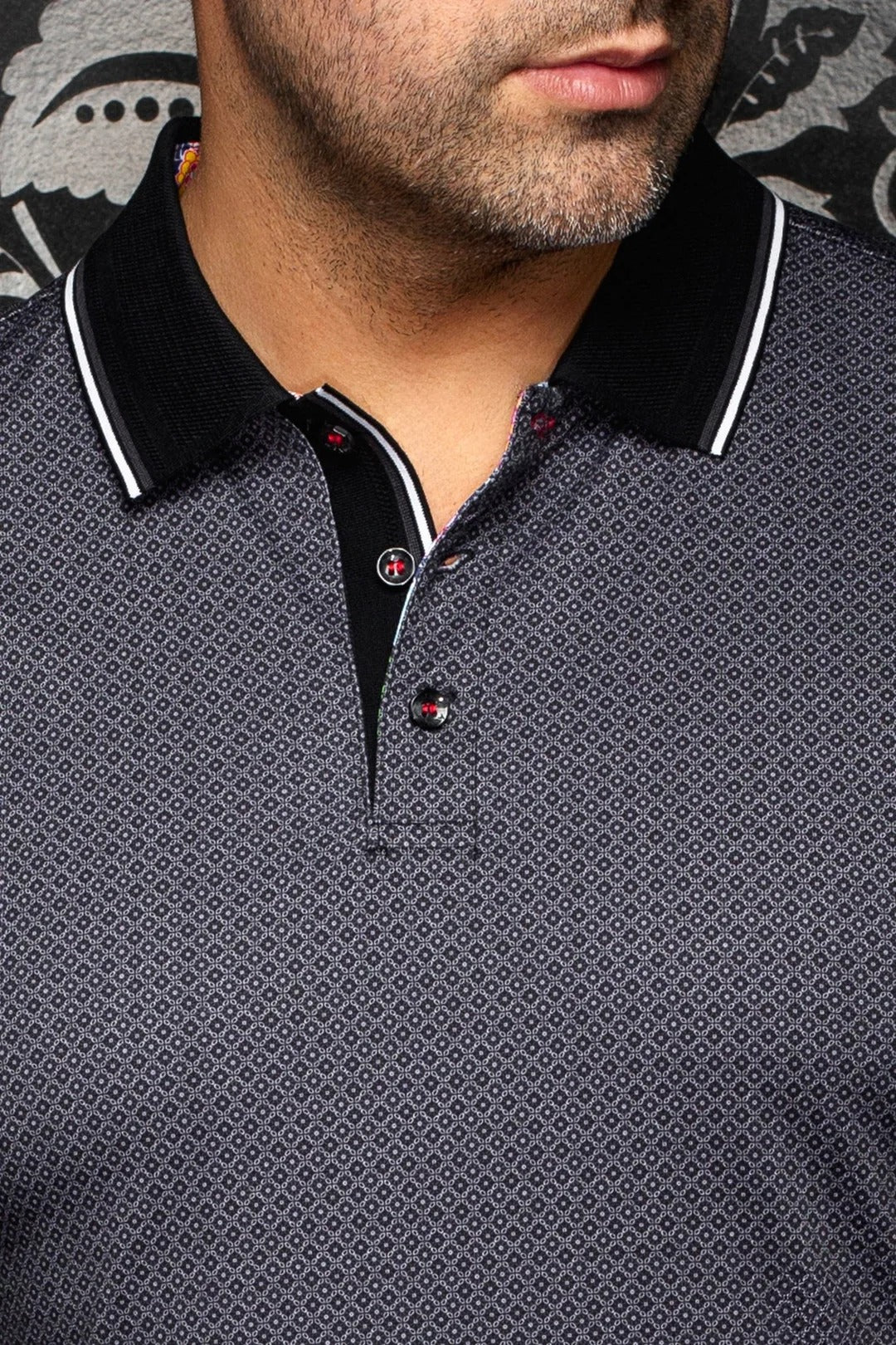 Au Noir Stretch Short-Sleeve Polo | Seacliff Black