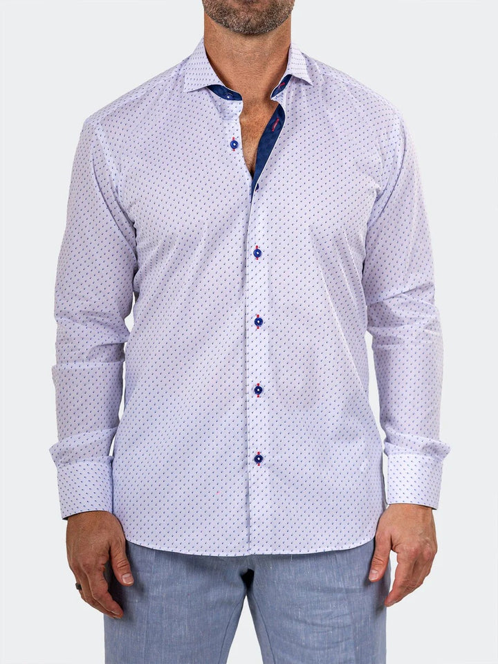 Maceoo Stretch Shirt | Eins Marthyr0239 White