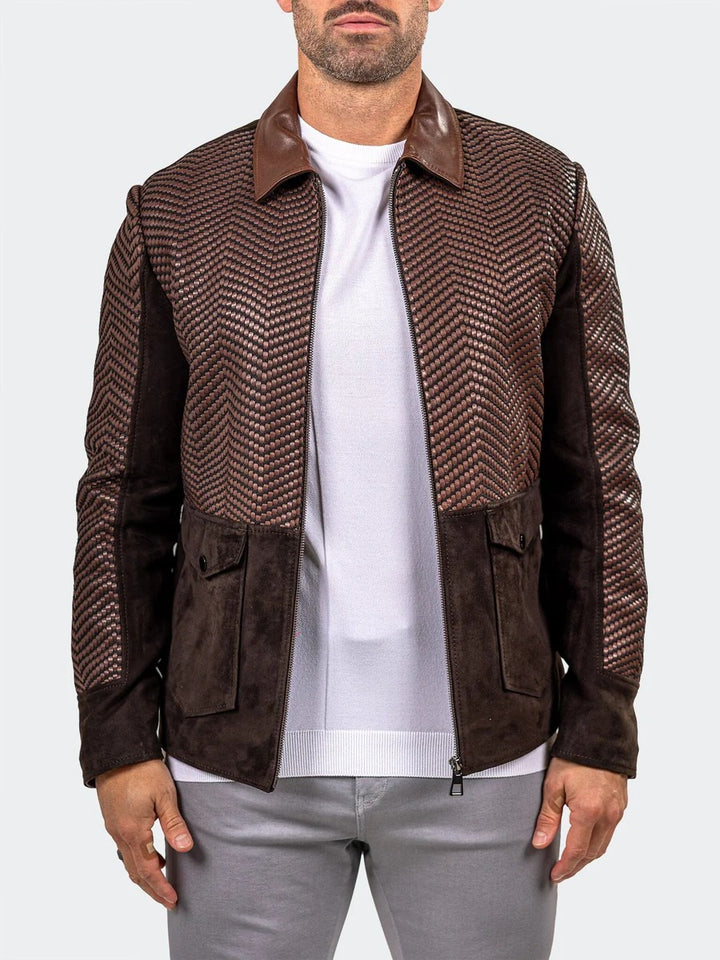 Maceoo Jacket | Leather Marthyr013 Brown
